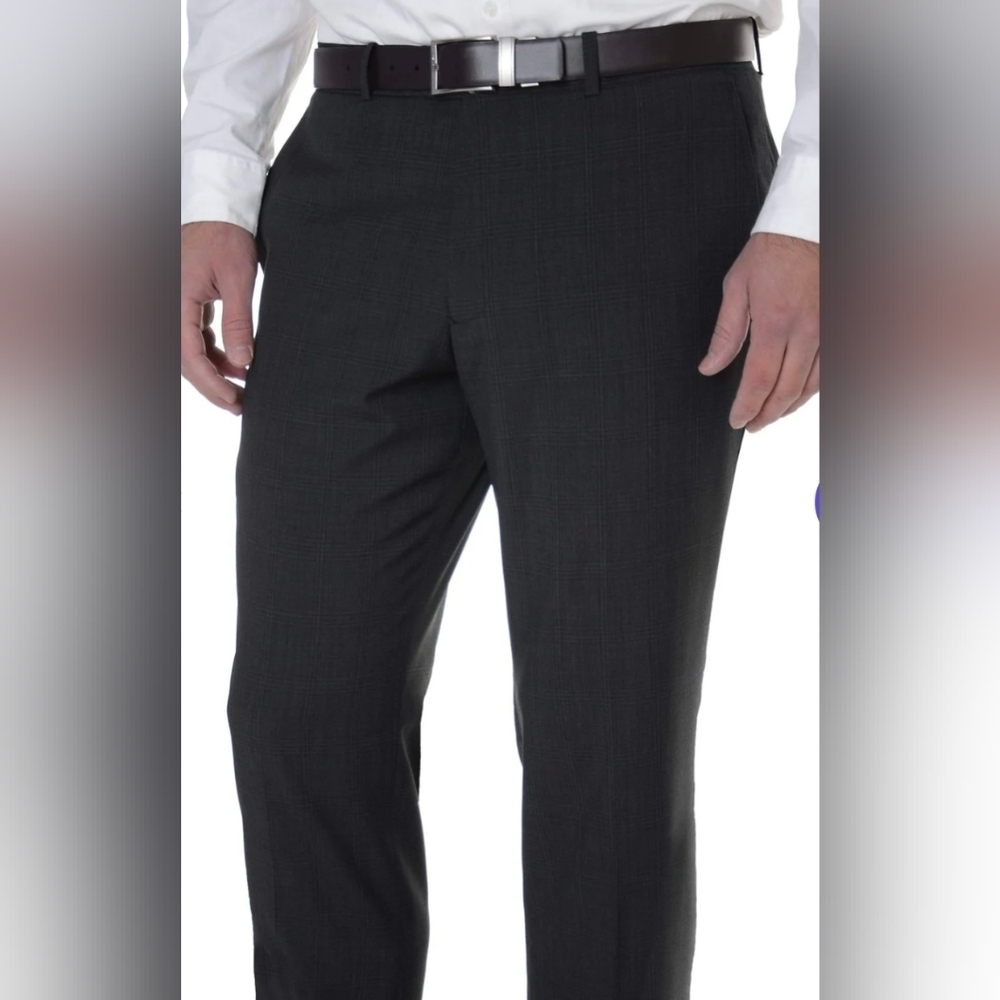 Bar III Slim Fit  Charcoal Wool Dress Pants NWT 38W 32L - Picture 3 of 15